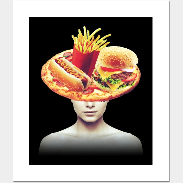 JUNK food head portrait Wall Art by reesea